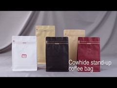 Flache untere Tee-Kaffee-Verpackentaschen-kompostierbare Kaffee-Taschen mit Ventil und Reißverschluss
