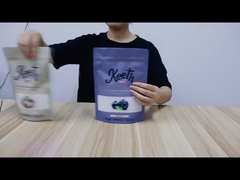 Bereifte Plastikreißverschluss-Tasche machte Handwerks-Verpacken- der Lebensmitteldruckstand herauf Beutel