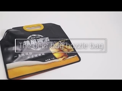 Bunter Stand herauf Plastikgetränk-Tasche mit Tüllen-Aluminiumfolie-Tüllen-Beutel-flacher Unterseite