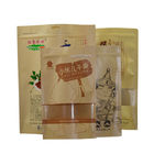 Custom  Smell Proof Stand Up Compostable Kraft Pouches With Window