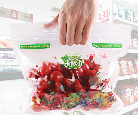 Antifog Griff-Obst- und GemüseVerpackentrauben-Plastiktaschen für Verpackengemüse